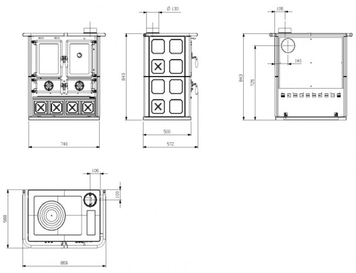 b shop5 152 - Piec kuchnny La Nordica  Rosetta 5.0 Ceramica