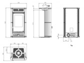 La Nordica FLO Bordo 8kW - Piec wolnostojący z nadmuchem ciepłego powietrza