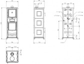 Piec kominkowy La Nordica TermoRosella Plus Forno DSA z piekarnikiem z płaszczem wodnym