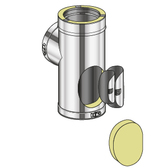 Poujoulat Trójnik 90° wyczystkowy z drzwiczkami (z 2 obejmami łączącymi) fi 80mm