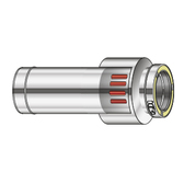 Poujoulat złączka pionowa dwuścienny/koncentryczny 750mm fi 100mm