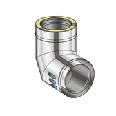 Poujoulat Kolano 90° z czerpnią powietrza BI-GAS fi 100mm