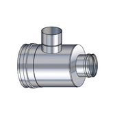 Poujoulat Trójnik 90° poziomy z wlotem powietrza fi 80/130mm